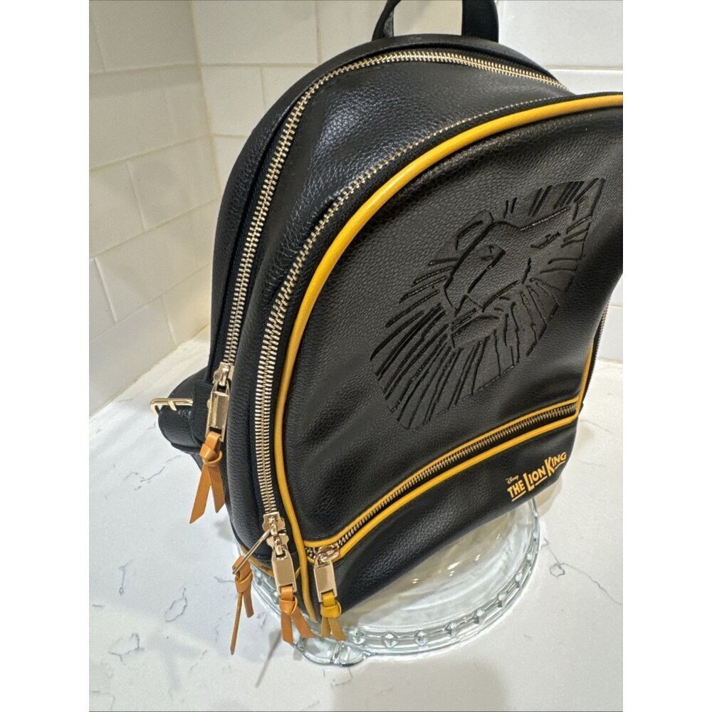 Disney’s The Lion King on Broadway Musical Black Leather Backpack Purse Simba - Picture 4 of 15